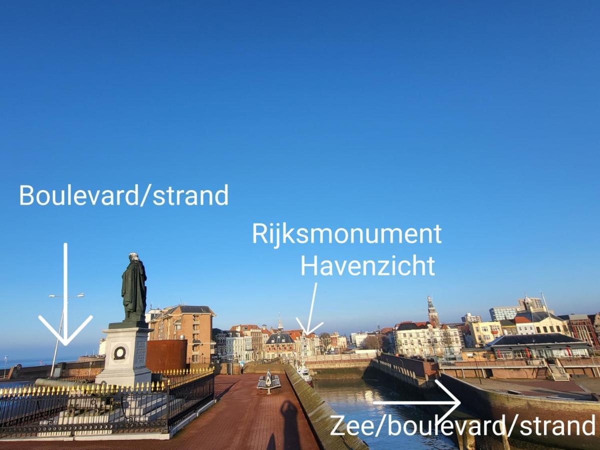 Rijksmonument Havenzicht, Met Zeezicht, Ligging Direct Aan Zee En Centrum Vlissingen Exterior photo